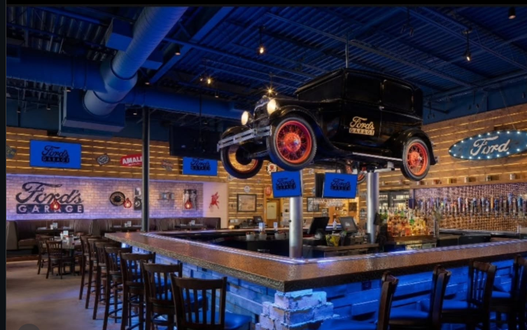 Ford’s Garage-Themed Restaurant Blends Automotive Nostalgia With Dining Experience