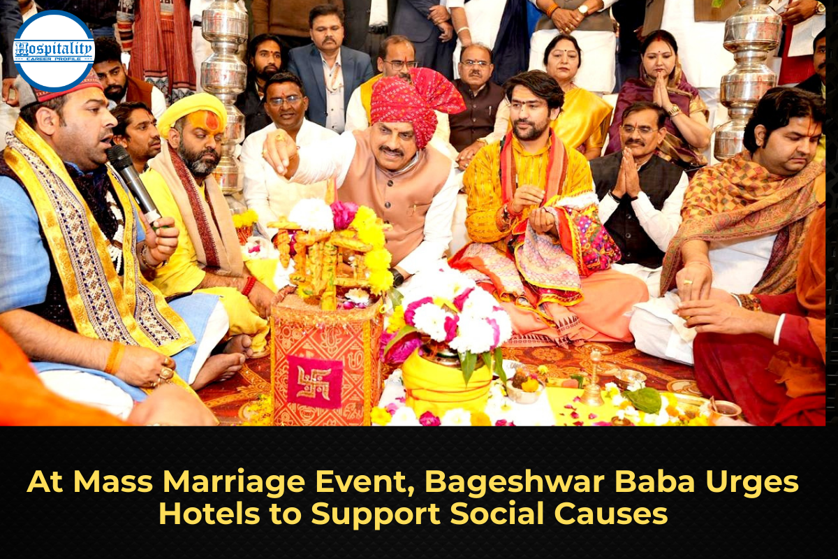 At Mass Marriage Event, Bageshwar Baba Urges Hotels to Support Social Causes