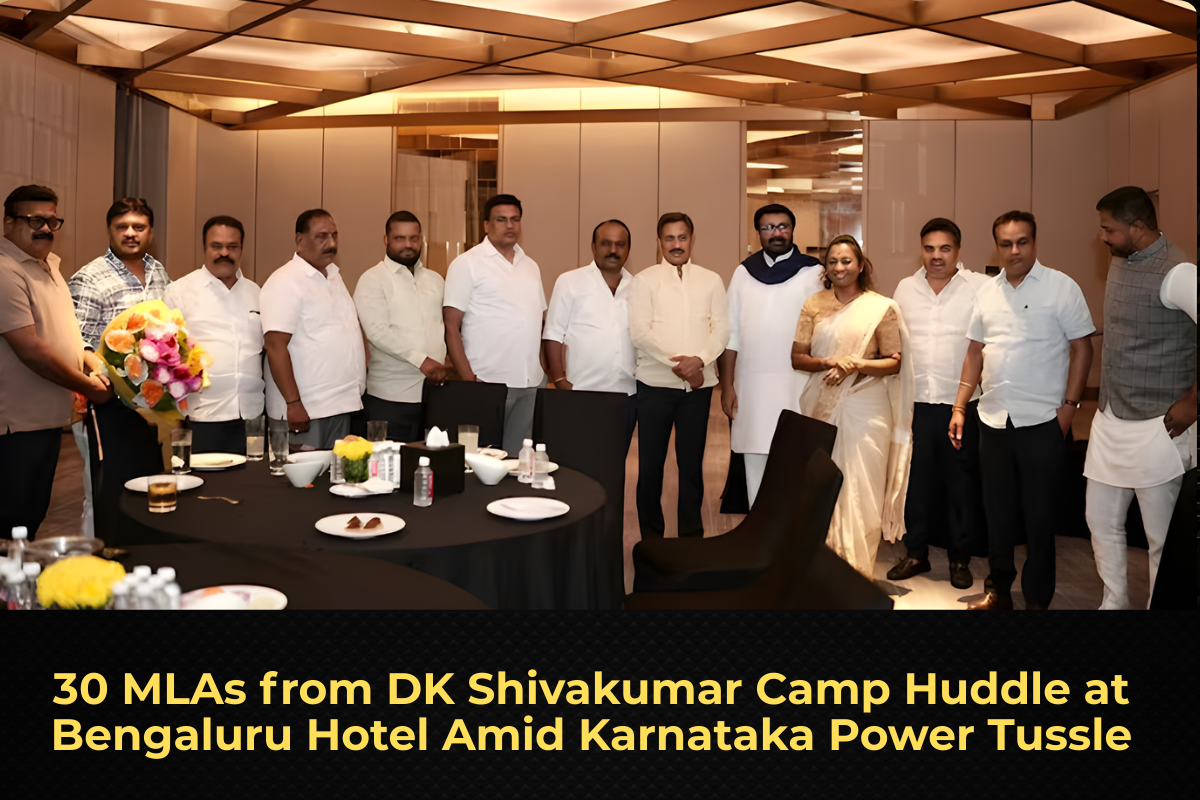 30 MLAs from DK Shivakumar Camp Huddle at Bengaluru Hotel Amid Karnataka Power Tussle