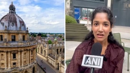 The image shows Lakshmi Balakrishnan from Tamil Nadu, who accused Oxford University of racial bias. (X/@ANI, screengrab)