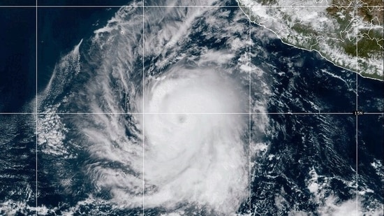 This satellite image provided by NOAA on Tuesday, Oct. 22, 2024 shows Hurricane Kristy. (NOAA via AP)(AP)