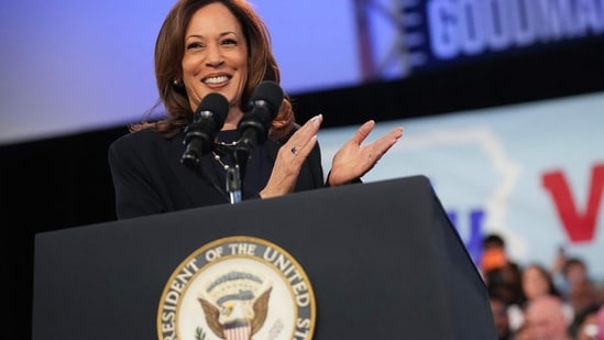 Kamala Harris trolled for unveiling ‘pathetic’ new accent at Philadelphia event (Photo by Andrew Harnik / GETTY IMAGES NORTH AMERICA / Getty Images via AFP)(Getty Images via AFP)