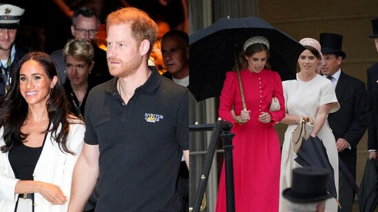 Princess Eugenie and Princess Beatrice have reportedly ended their close friendship with Prince Harry and Meghan Markle, siding with the Royal Family instead.(AFP/Reuters)