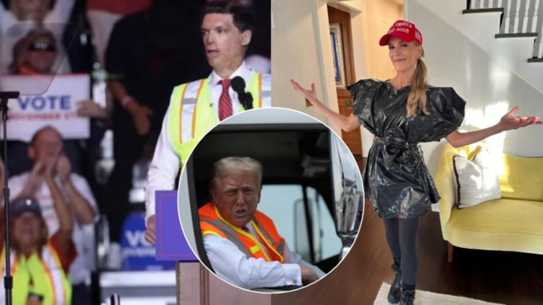 Trash discuss: Trump supporters put on security vests, Megyn Kelly clothes up as rubbish for Halloween