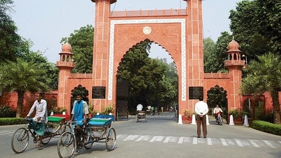 A view of the gate to Aligarh Muslim University. (HT)