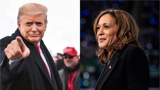 Donald Trump and Kamala Harris