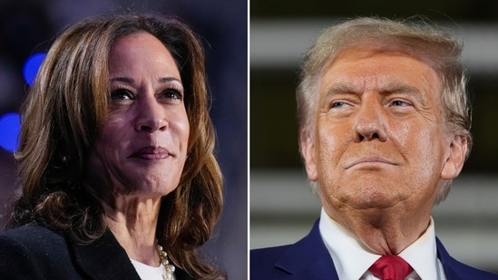 Democratic presidential nominee Vice President Kamala Harris and Republican presidential nominee former President Donald Trump. (File image)(AP)