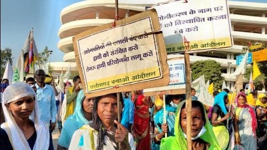 Forty-one residents of three villages – Salhi, Hariharpur, and Fatehpur – that fall under the Parsa coal block filed a complaint with the ST commission on August 8, 2021, alleging their consent for mining was fabricated. (HT Photo)