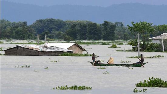 In Assam, heavy rains, floods, and landslides were recorded on 122 days. (AFP/Representative)