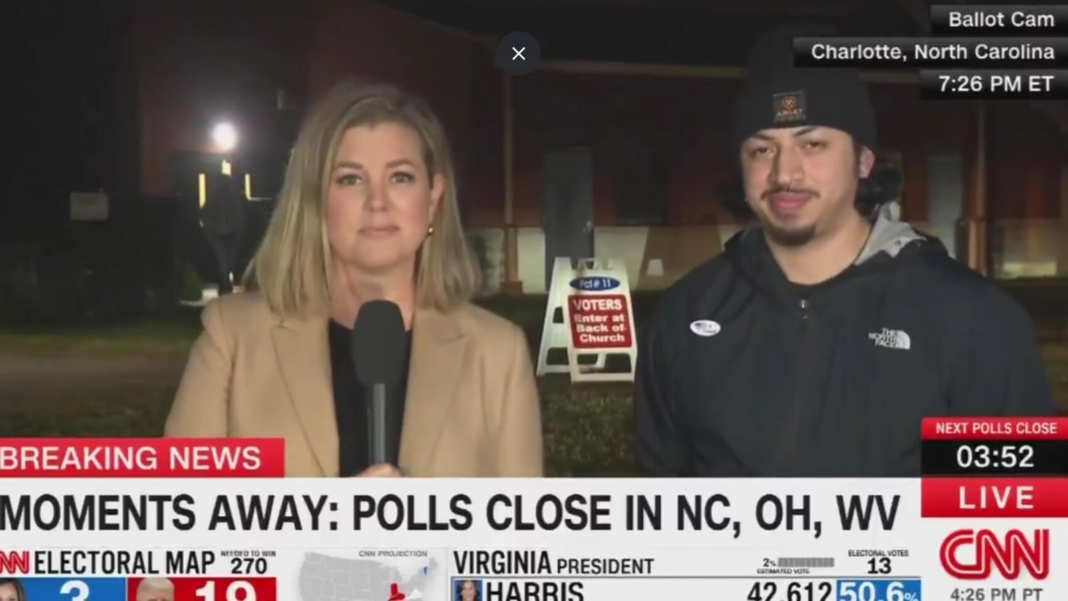 North Carolina: Young man votes for Harris after girlfriend's ultimatum