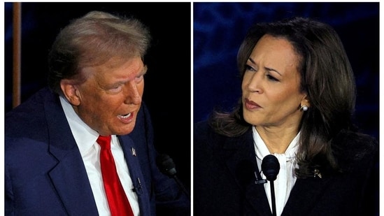 The Republican presidential nominee, former U.S. President Donald Trump, and the Democratic presidential nominee, U.S. Vice President Kamala Harris. (REUTERS)