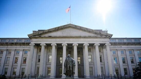 The US Treasury Department building in Washington, DC. (AFP)