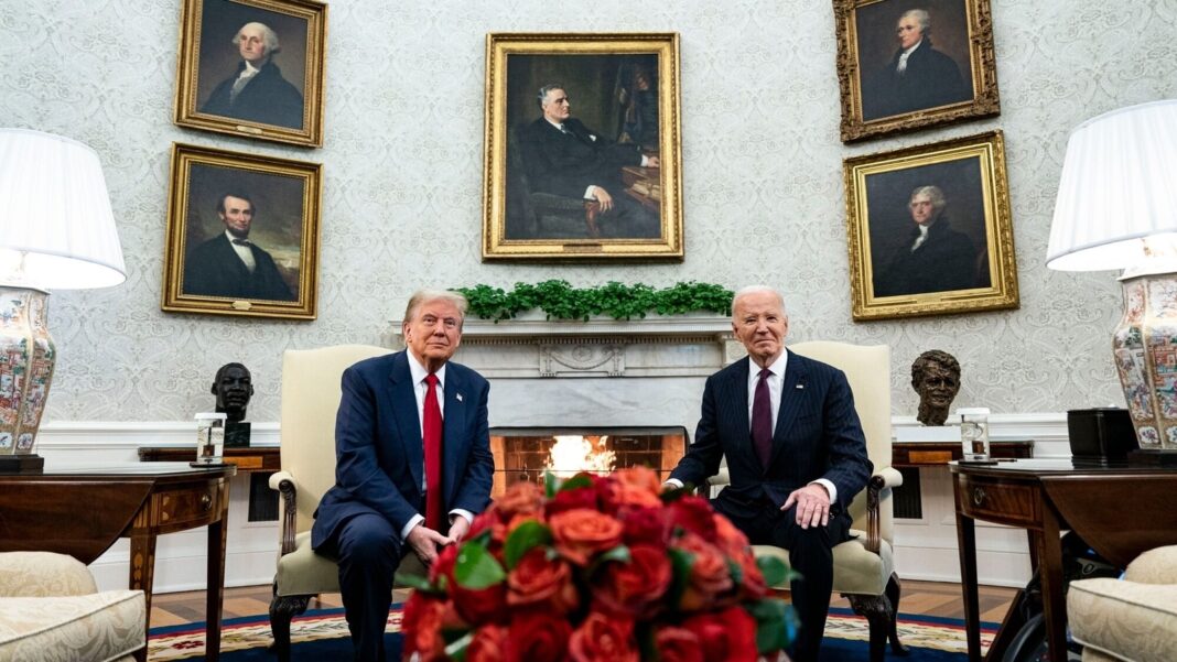 Trump and Biden bond over ‘tough’ politics in historic White House meeting despite evident awkwardness