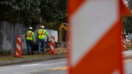 Construction workers in Atlanta, Georgia, US, on Wednesday, Nov. 6, 2024. (Bloomberg)