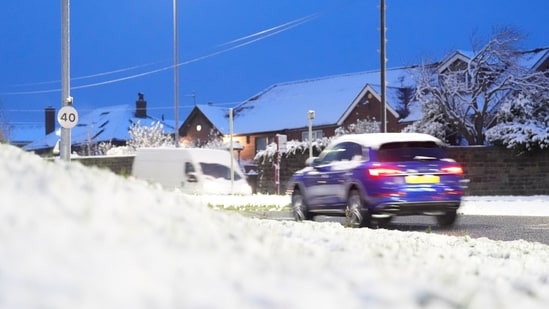 Snowy conditions in Carr Gate, West Yorkshire (Danny Lawson/PA)