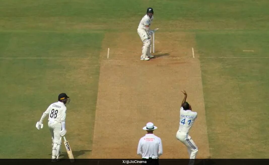 Akash Deep Sends Bails Flying, Clear Bowls New Zealand Captain Tom Latham. Web Goes Wild. Watch