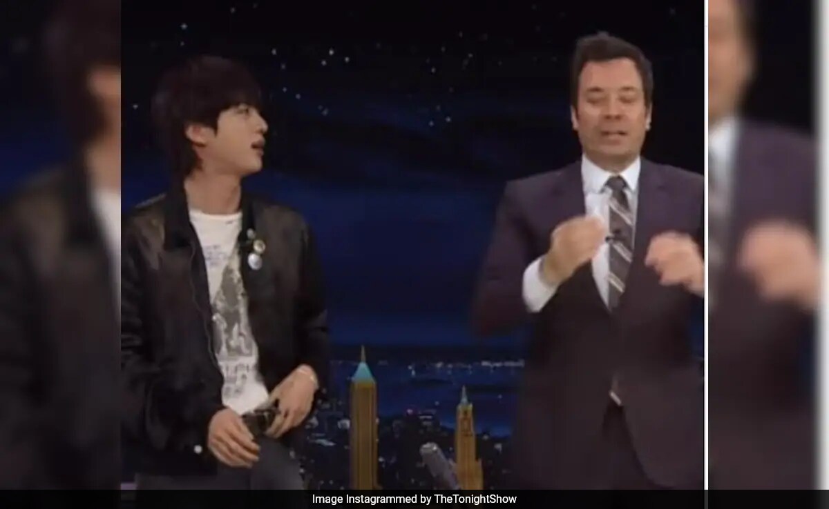 BTS Jin Teaches "Tremendous Tuna" Steps To Jimmy Fallon