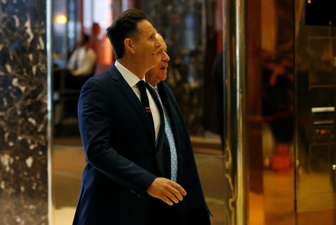 Producer Mark Burnett arrives in the lobby of Trump Tower in Manhattan, New York, U.S., January 10, 2017.