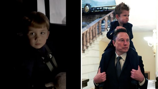 In the 10-second clip, X can be seen seated in the back of a car with his father Elon Musk filming him.(X/@elonmusk)